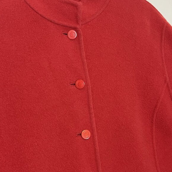 Eileen Fisher Wool Cashmere Jacket Coat Women’s Size 2X Red Buttons Pockets - Picture 9 of 10